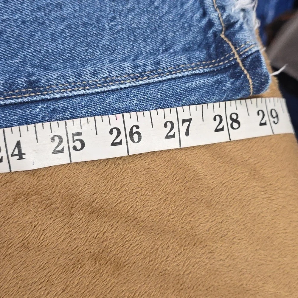 NWT American Eagle Super High-Rise Straight Jeans Womens Distressing Sz 18/34x29 - Picture 13 of 14